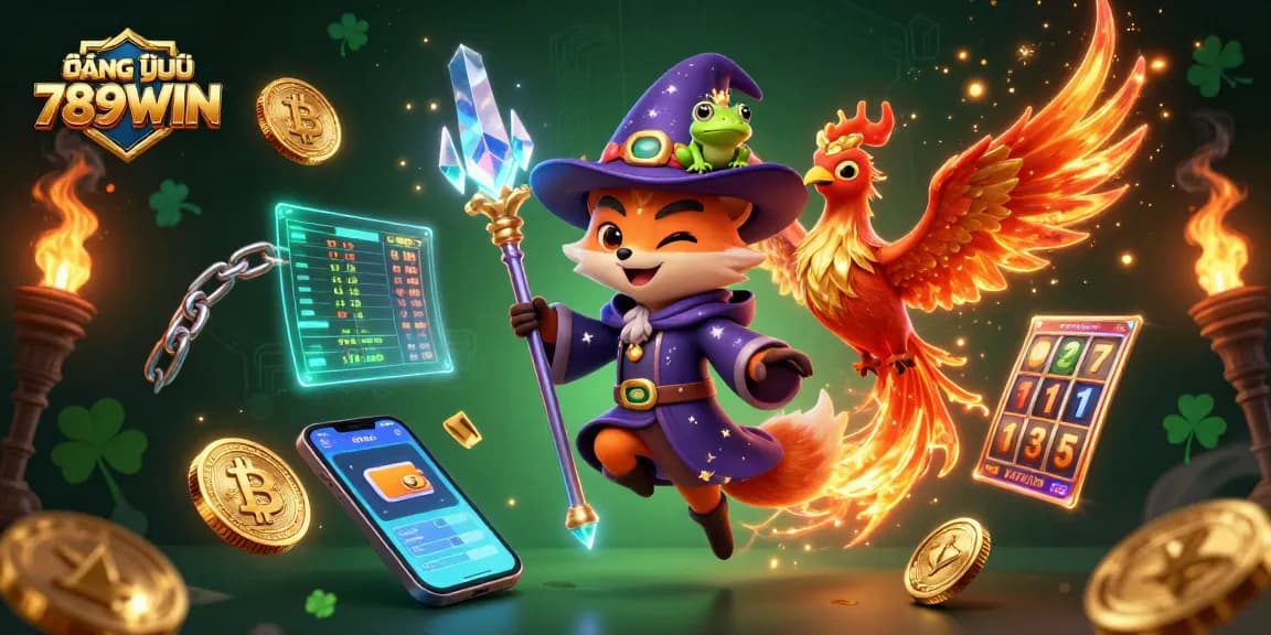 Engage with the crypto world at đăng nhập 789WIN through this vibrant 3D casino scene.