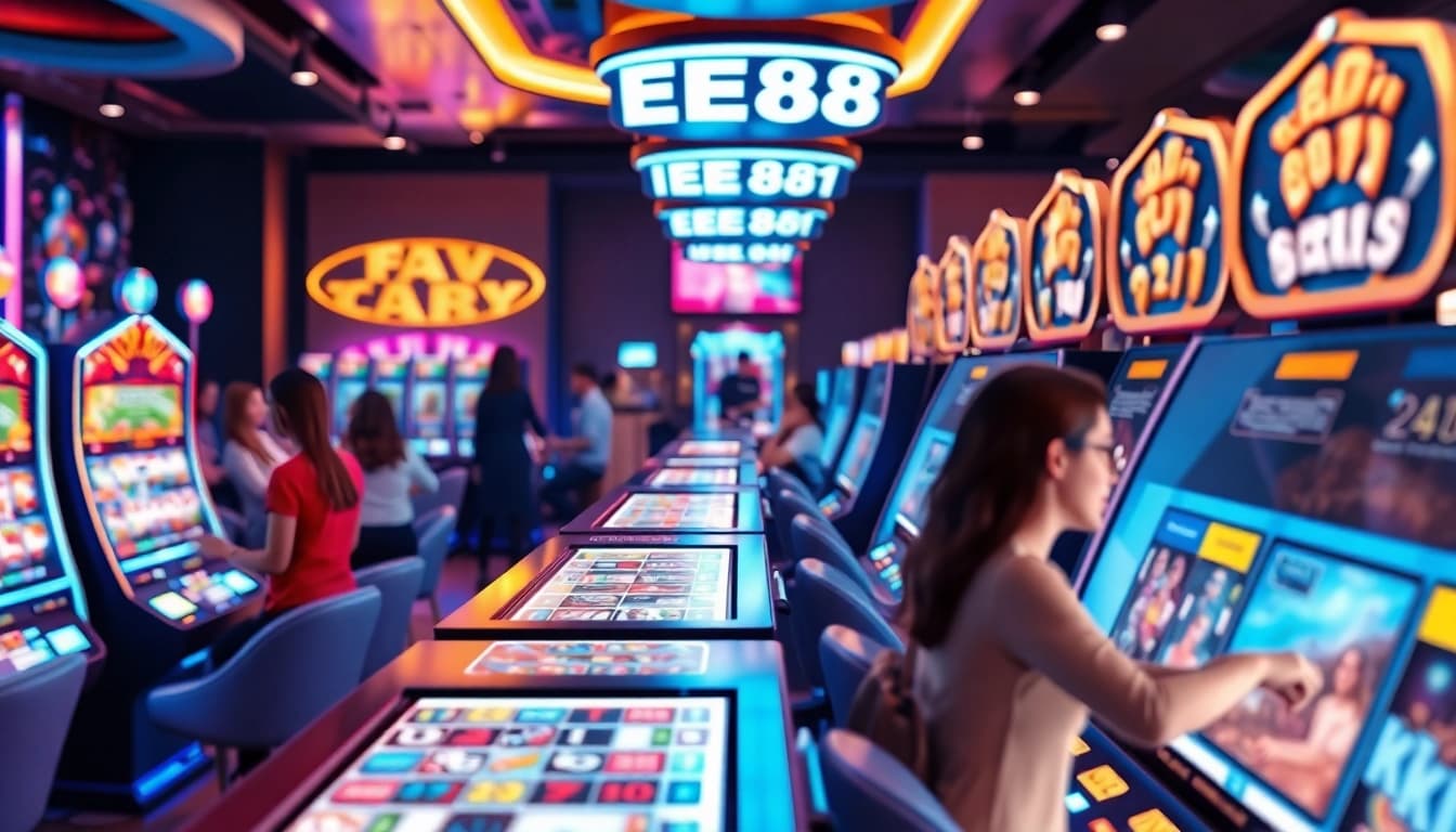 EE88 vibrant gaming experience with advanced technology and enthusiastic players.