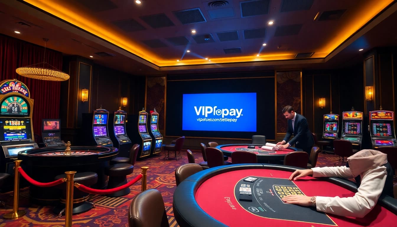 Experience the excitement of vipforbest.com/ru/settlepay/registration with a luxurious casino scene featuring vibrant games.