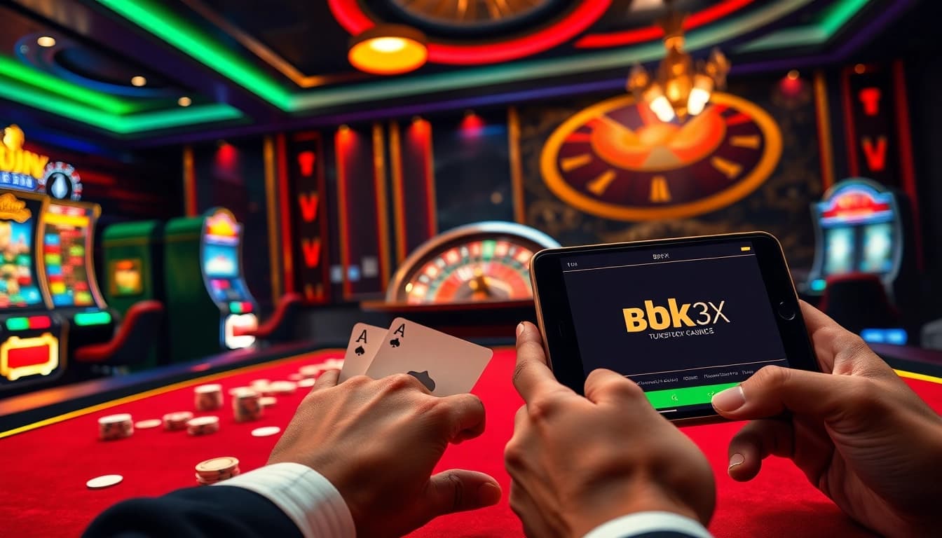 Enjoying an exciting game at https://bk8x.club/, experiencing vibrant thrill and top-notch casino action.