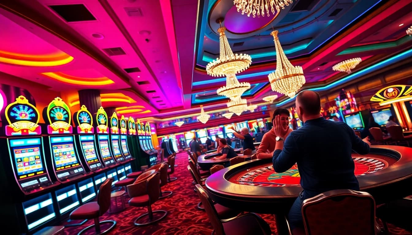 Permainan yang menyenangkan di emasputihtoto dengan mesin slot berwarna-warni.