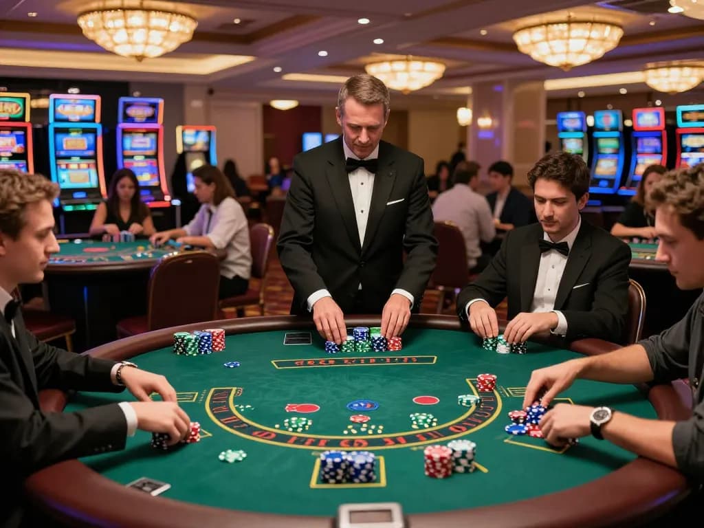 Experience the thrill of blackjack at VWIN's vibrant casino tables filled with energy and excitement