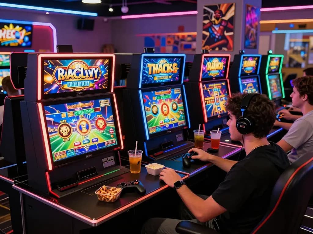 Pemain menikmati sesi permainan slot gacor yang mendebarkan dengan grafis yang hidup dan energi permainan.