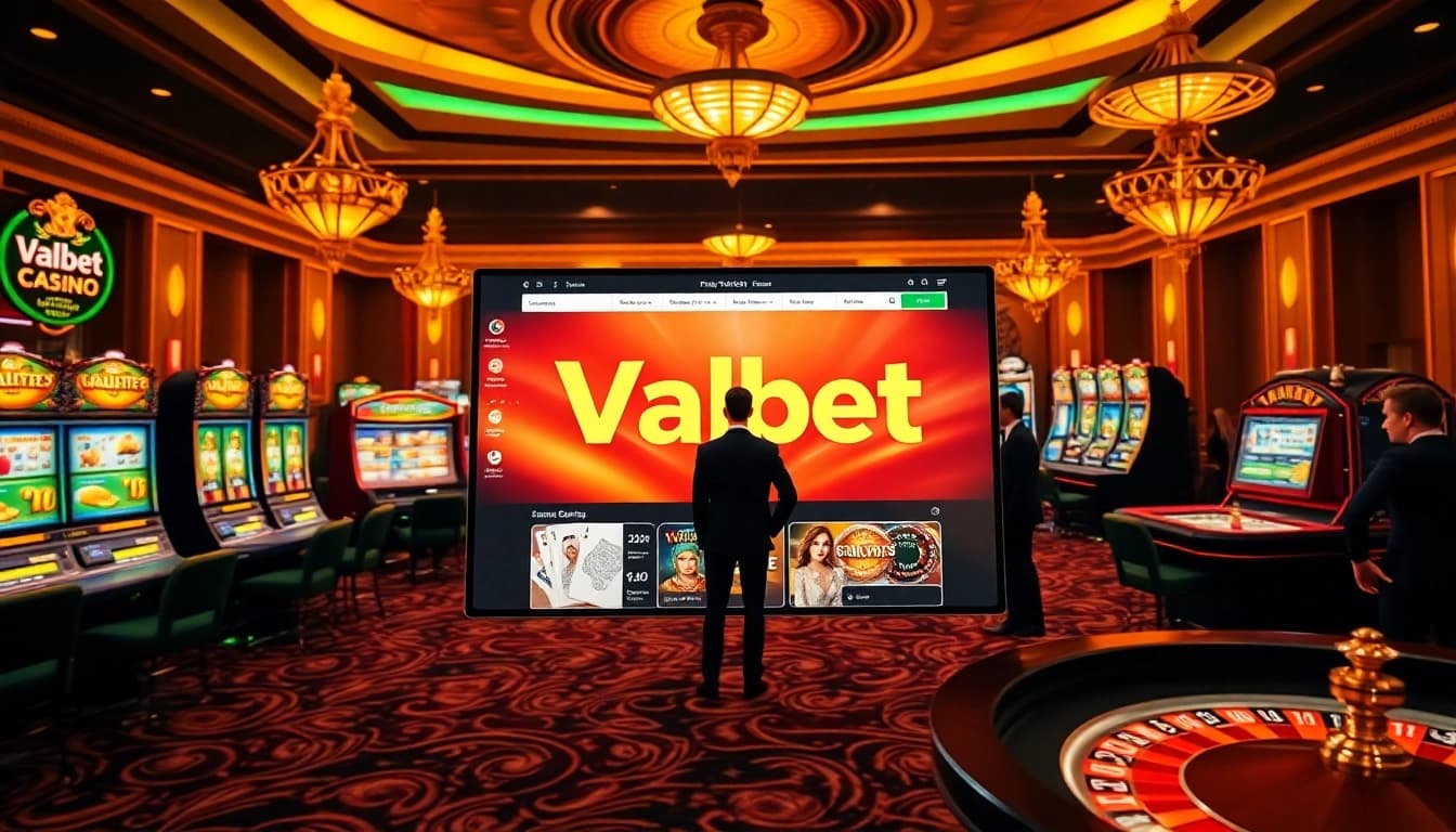 Experience Valbet's exciting online gaming with immersive casino tables and vibrant slot machines.