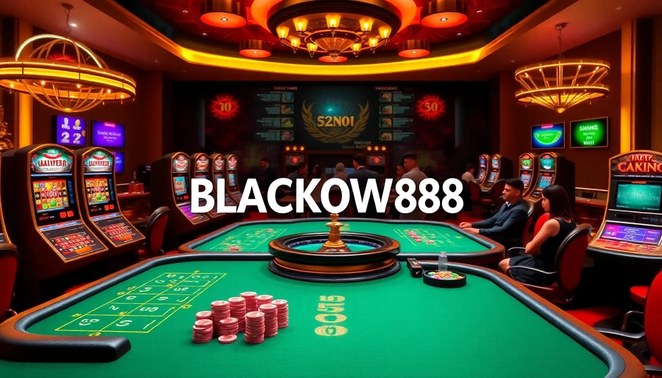 Experience thrilling gameplay at BLACKOWL88 with vibrant slot machines and strategic table games.