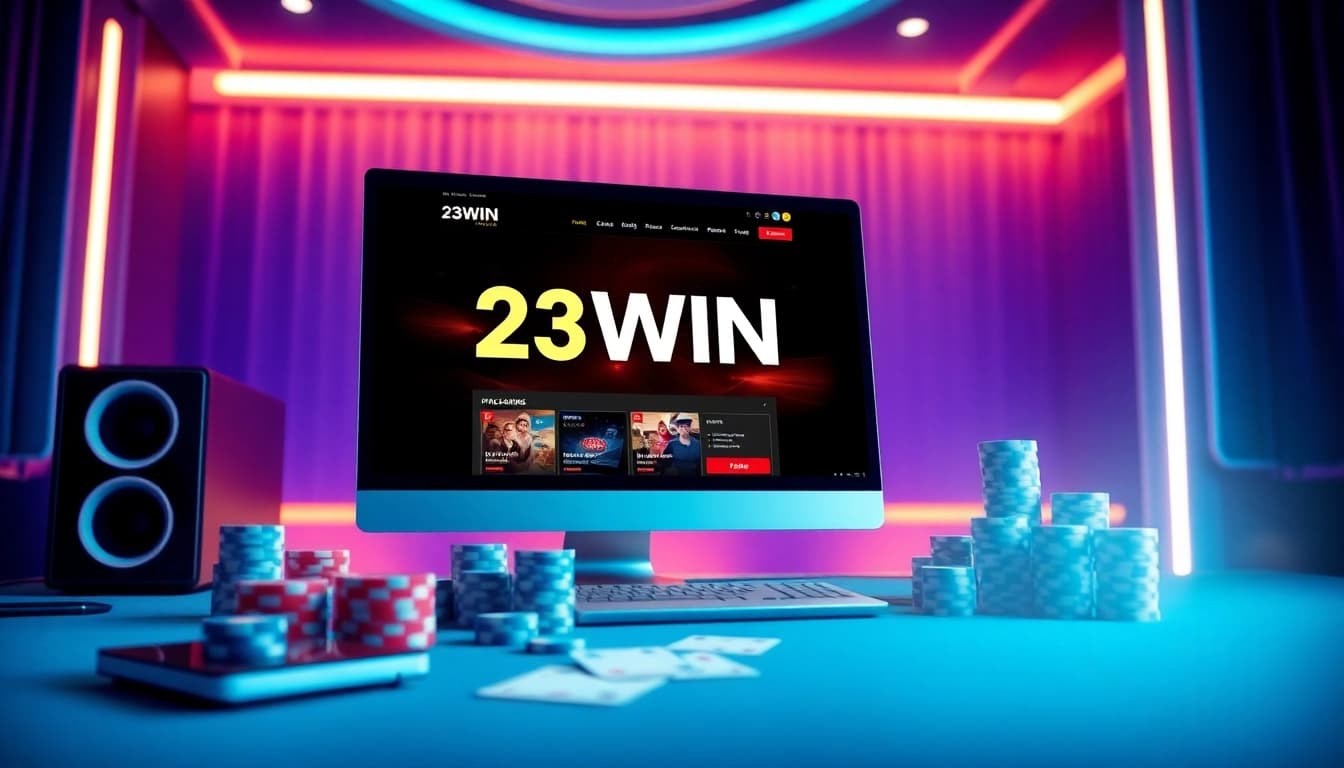 Online casino 23WIN interface showcasing games on https://23win.day/ in a luxurious setting.
