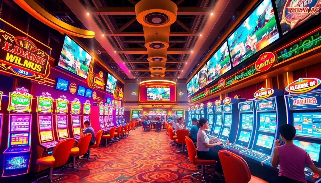 PHTAYA.AC providing an exciting online betting atmosphere with vibrant casino games and live sports displays.