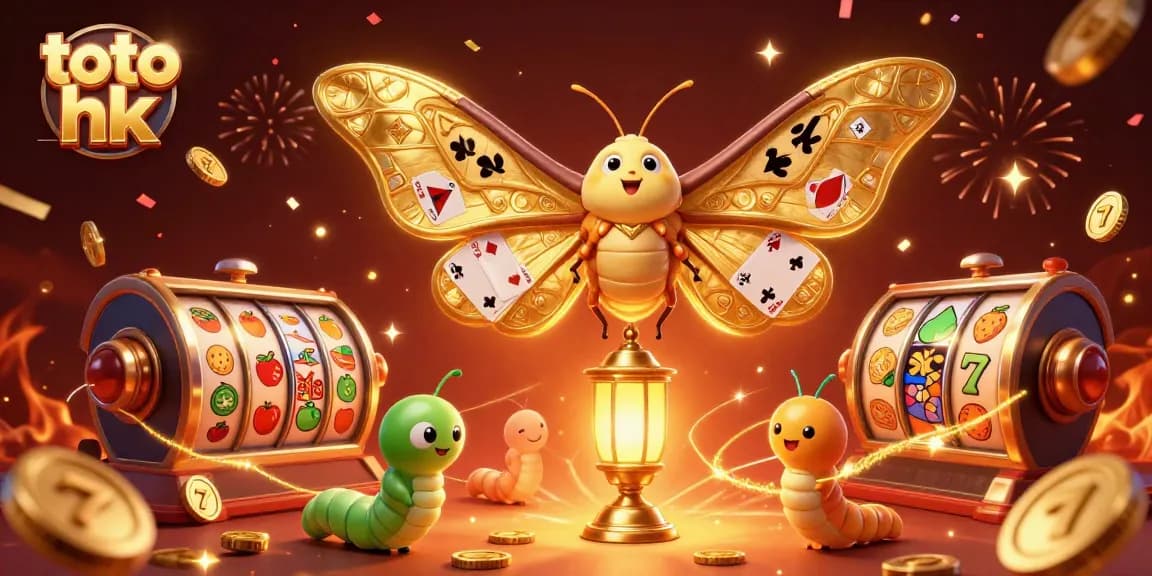 Menang di toto hk dengan slot gacor, simbol keberuntungan dan suasana kasino yang menarik.