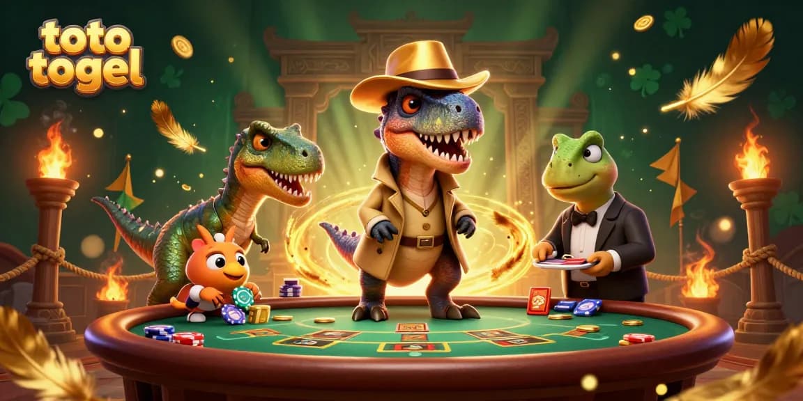 Menangkan permainan toto togel dengan velociraptor yang menyamar di meja blackjack sambil menghindari perhatian pit boss stegosaurus.