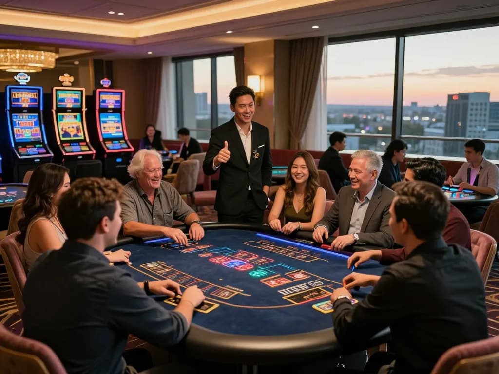 Casino gameplay experience at https://o8.delivery/ showcasing vibrant atmosphere and diverse players.