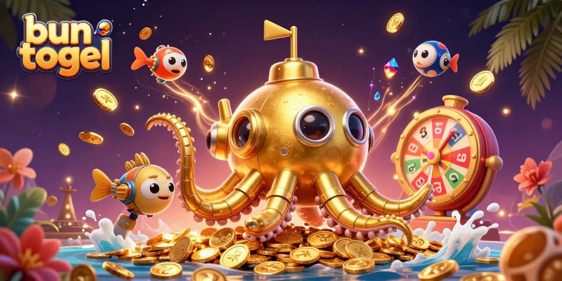 Engage with bun togel as you explore vibrant lottery elements and sparkling treasures in an animated sea of winnings.