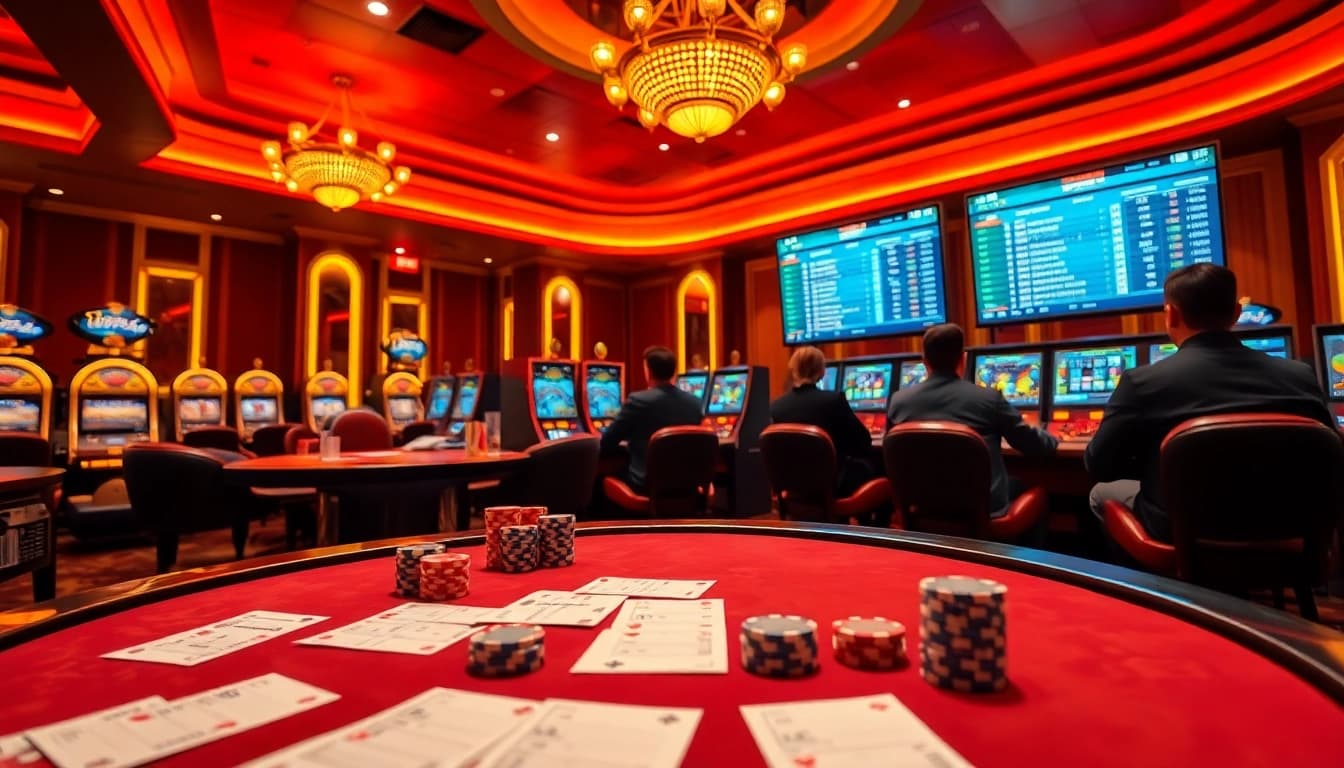 Experience thrilling live betting at thể thao xn88 with engaging visuals of casino excitement.