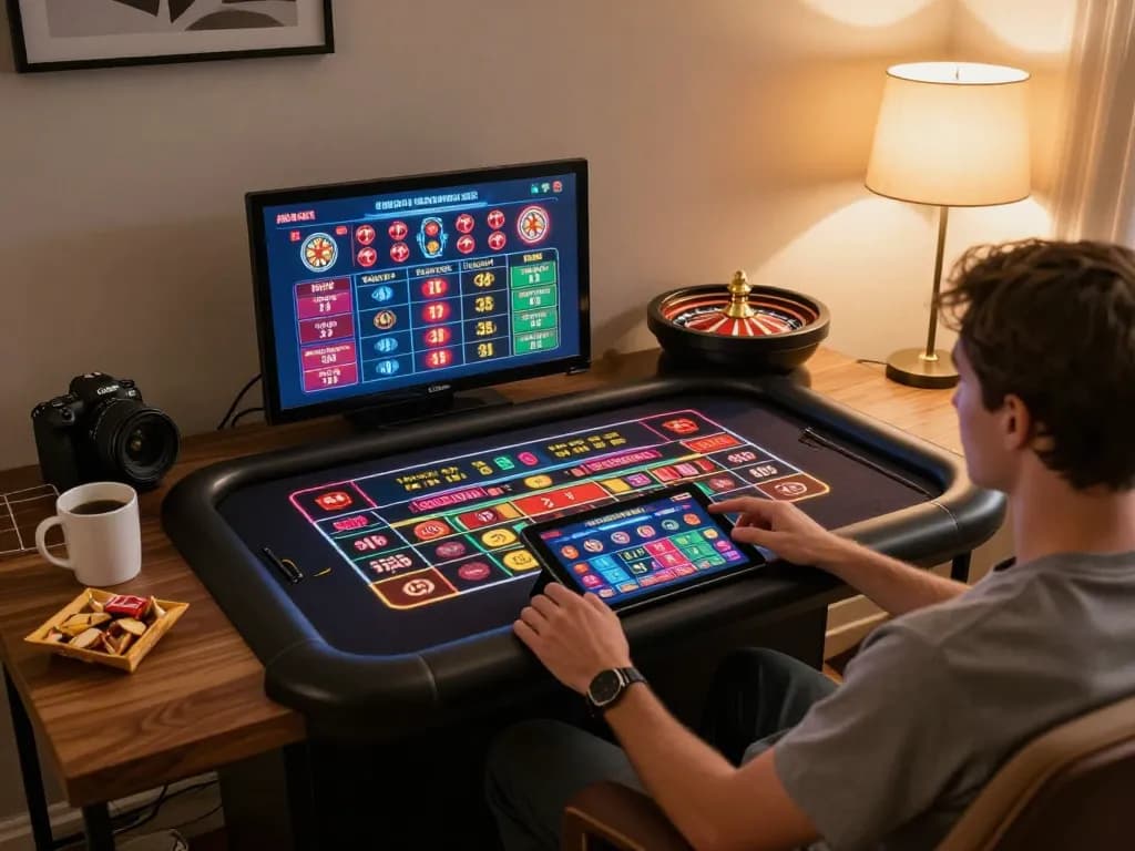 Berpartisipasi dalam roulette online di rumah dengan pengaturan yang nyaman, menampilkan permainan oceangalleyseafood.