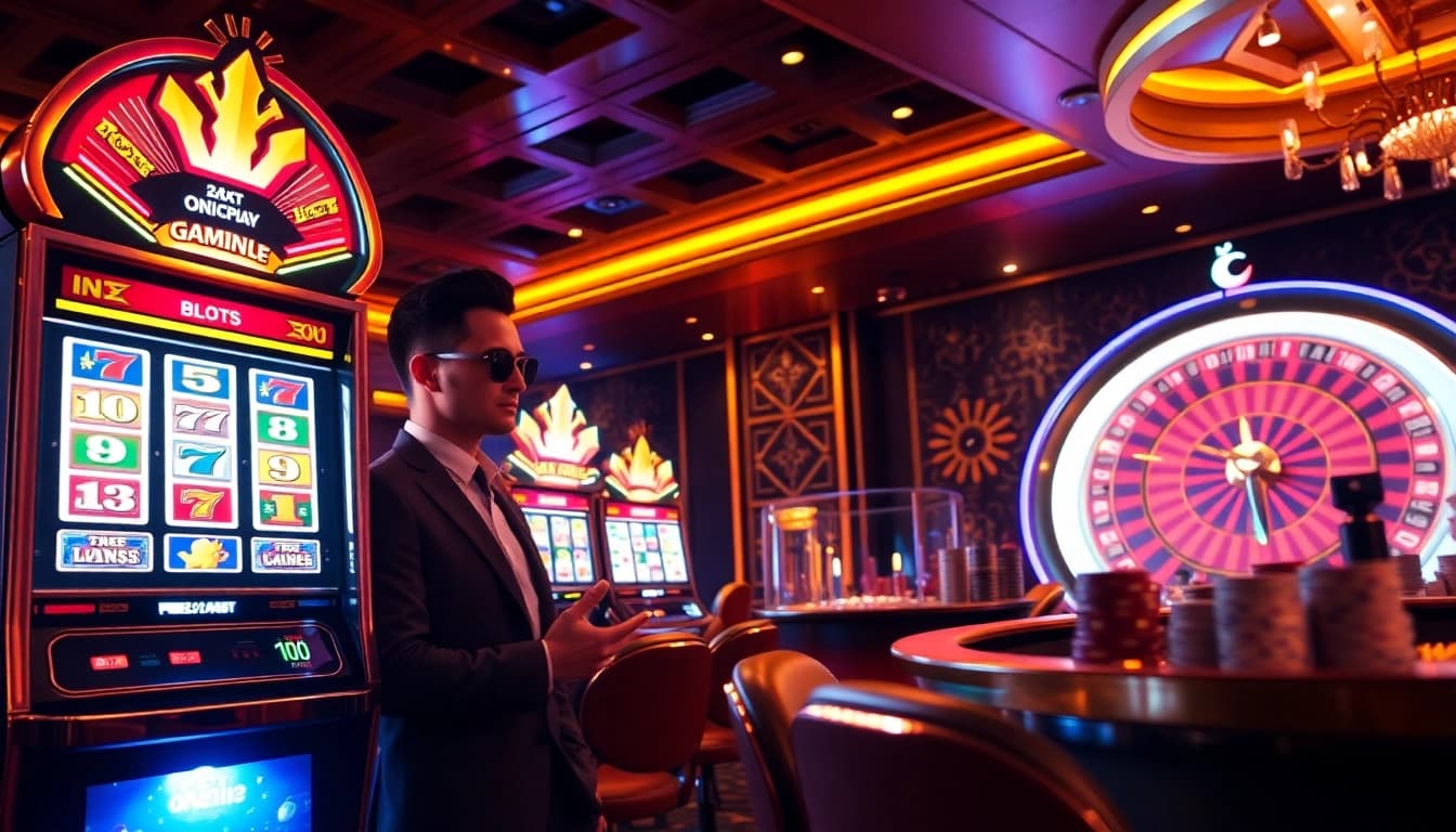 Experience the excitement of Onicplay online as a player engages with vibrant casino games.