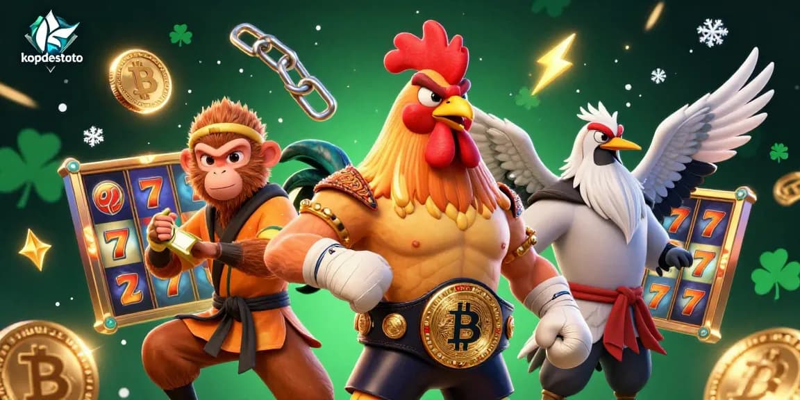 Experience the excitement of kopdestoto with vibrant slot reels and dynamic crypto elements.