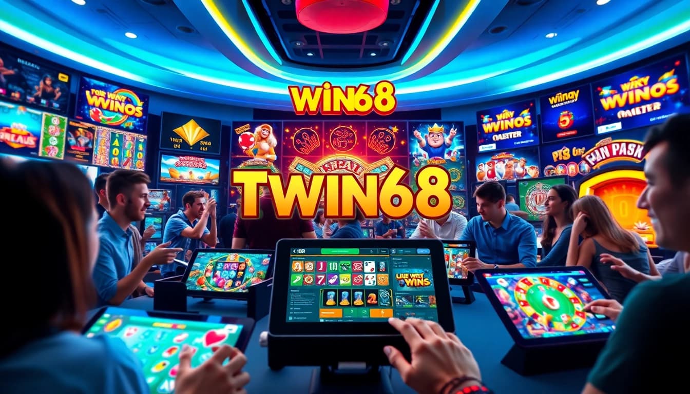 Twin68 online gaming platform showcasing vibrant games and sports betting options.