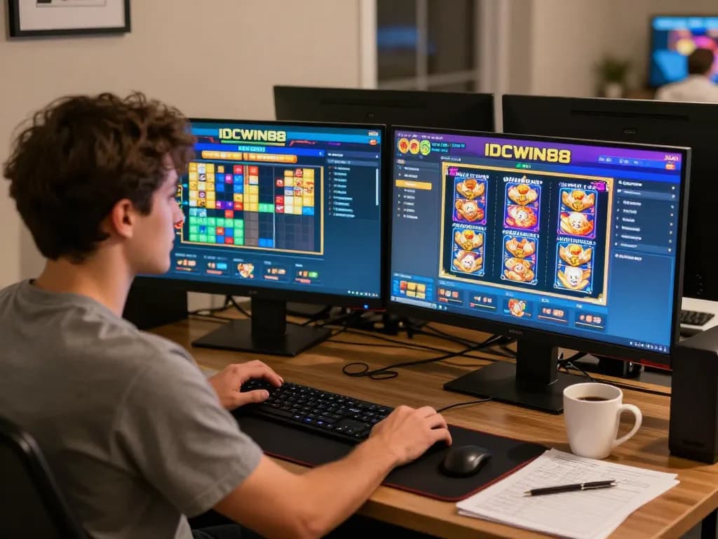 Experience thrills with IDCWIN88 while enjoying online slot games from home office setup
