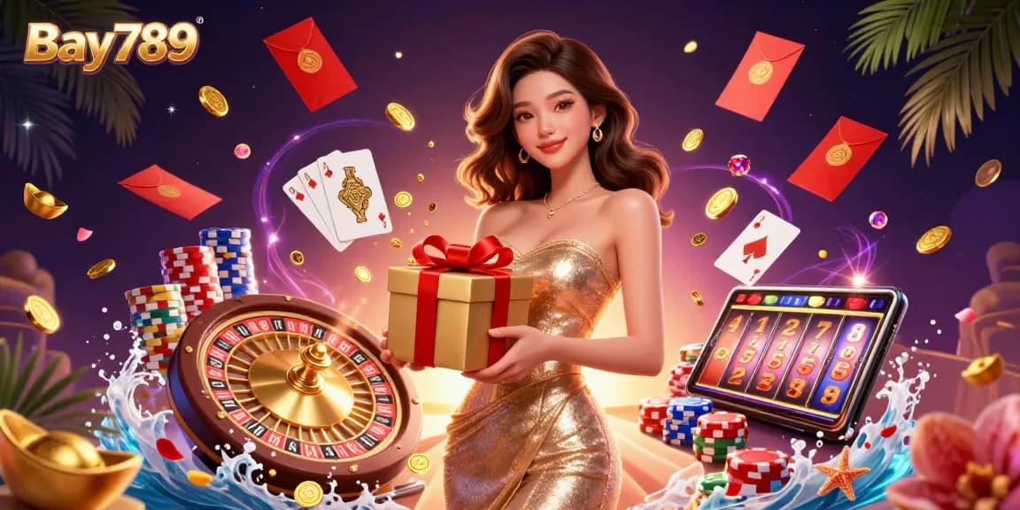 Experience the excitement at Bay789 with stunning casino visuals and vibrant game elements.
