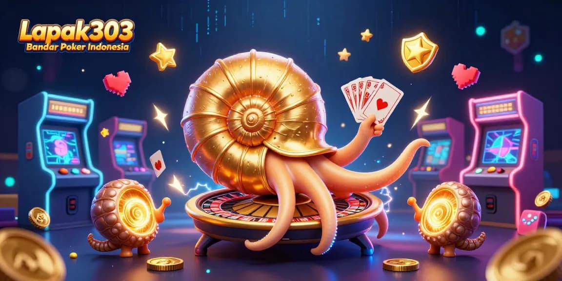 Permainan poker dan kartu yang seru di Lapak303 Bandar Poker Indonesia dengan karakter nautilus 3D yang memukau.