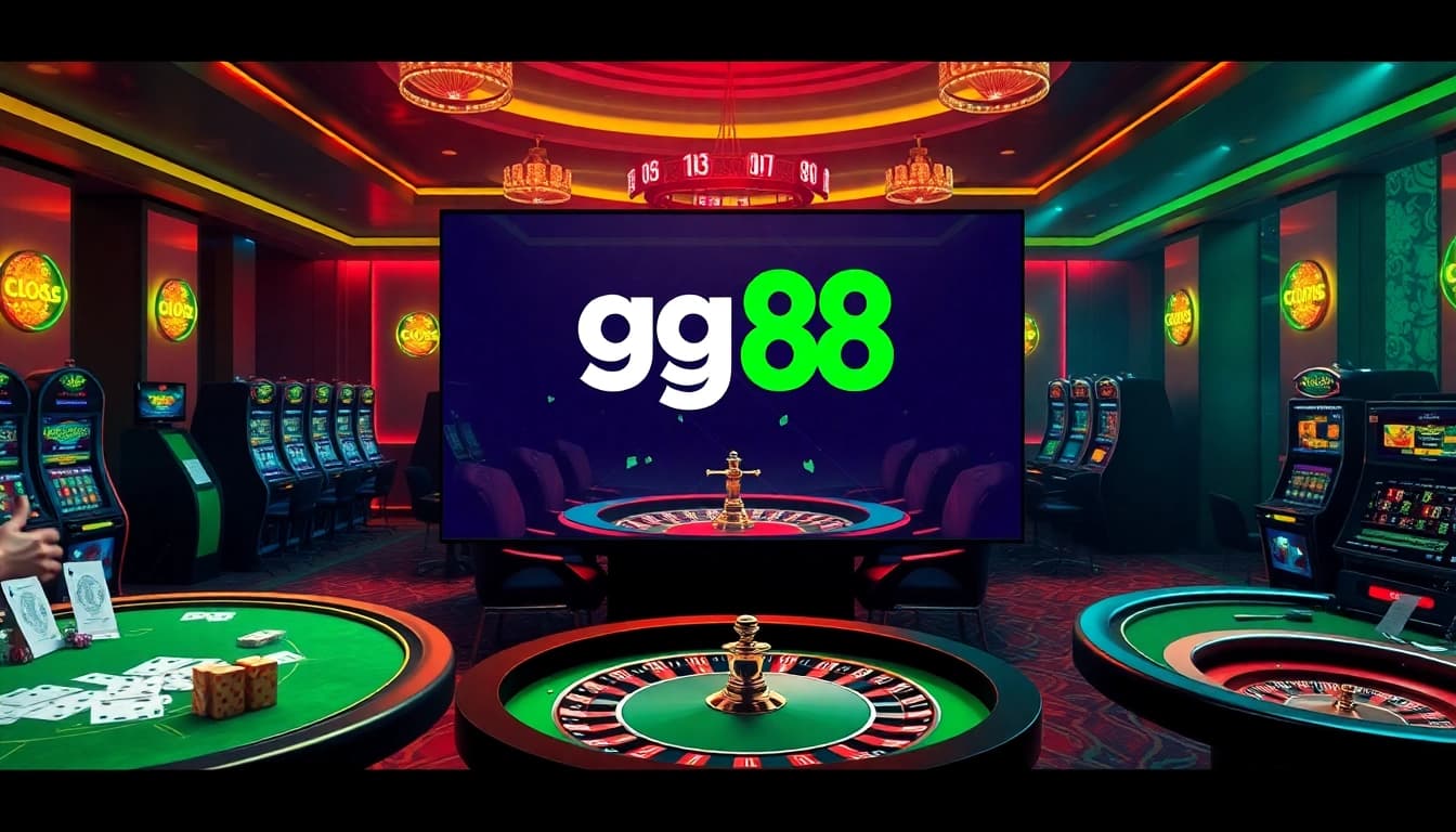 Players engaging in exciting games at the gg 88 online casino with vibrant tables and modern technology.