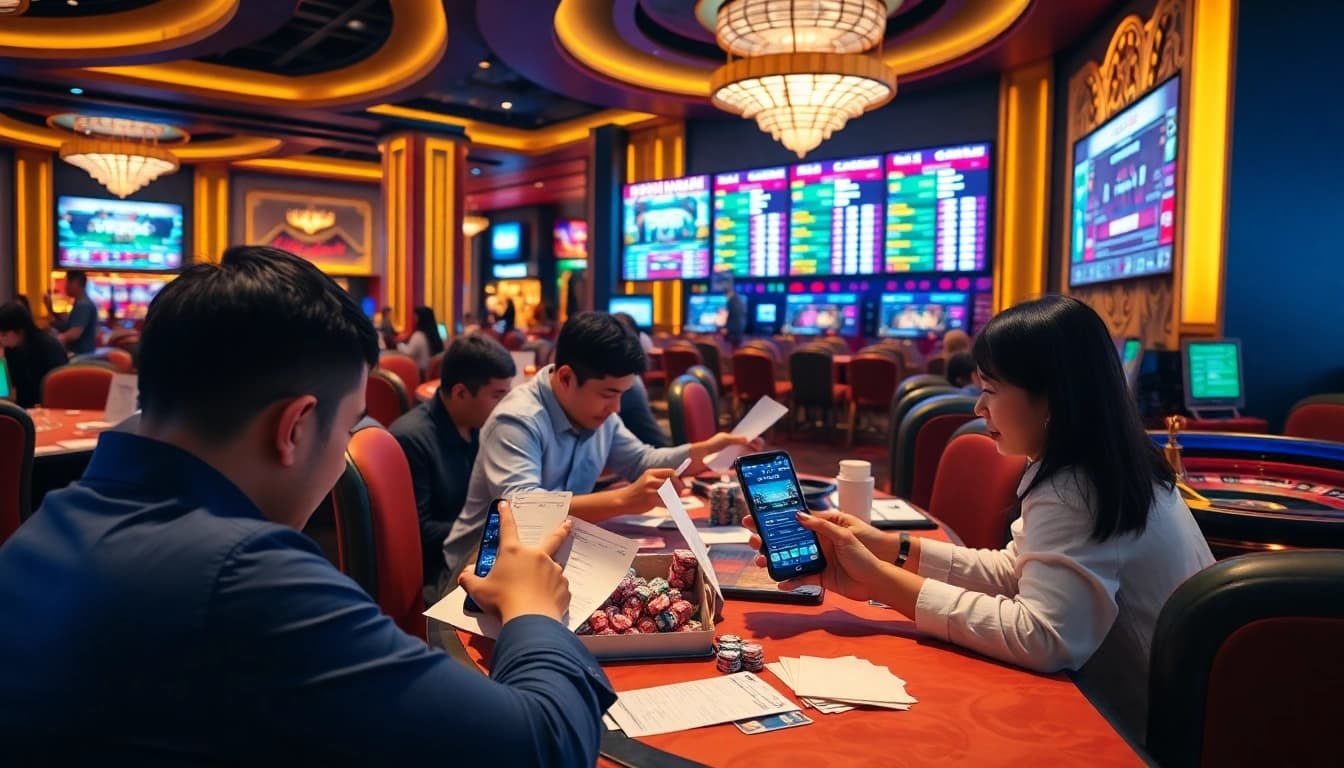 Engaging gamblers in sports betting at Thể Thao XN88 with vibrant visuals and live odds