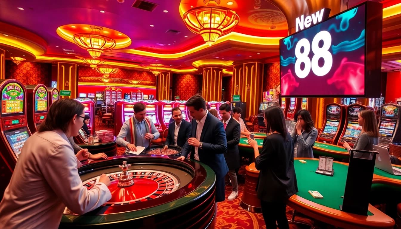 Players enjoying a thrilling game at New 88 casino, capturing excitement in action.