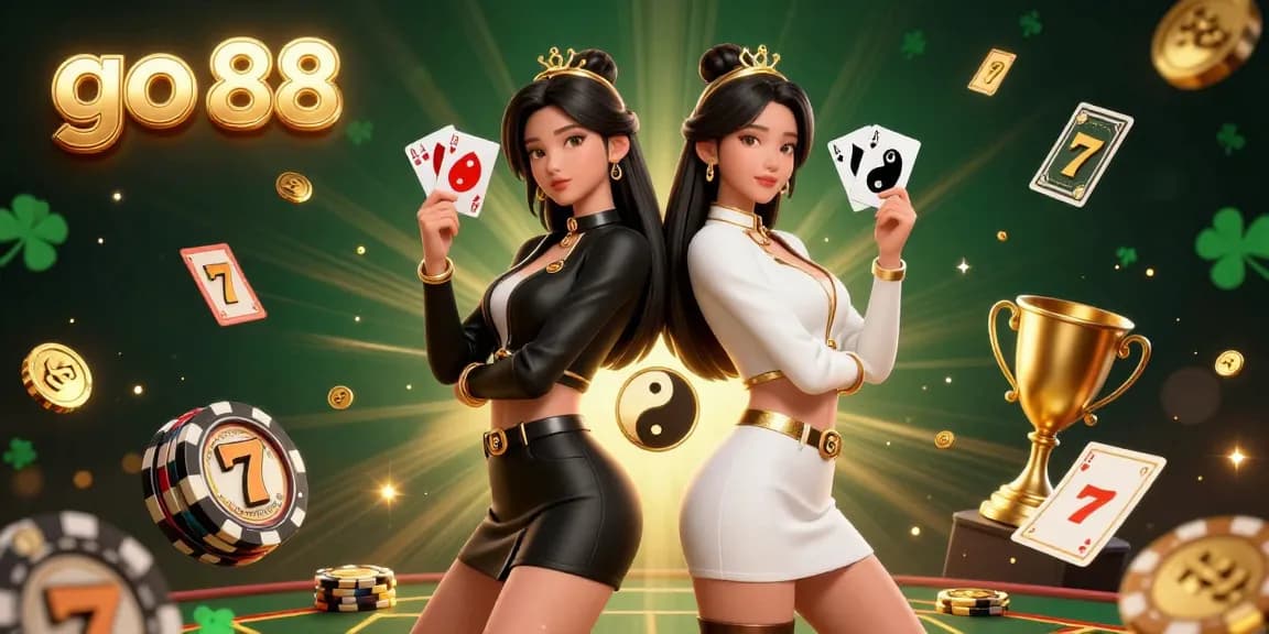 Experience thrilling gameplay at go 88 with a dynamic casino scene featuring vibrant characters and gaming elements.