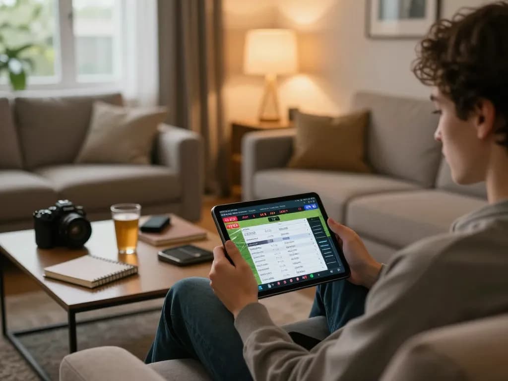 Godendo dei migliori bookmaker non aams su una coinvolgente piattaforma di scommesse online in un'accogliente ambiente domestico