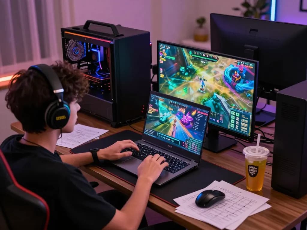 Player strategizing gameplay in DW8 during an immersive online casino gaming session
