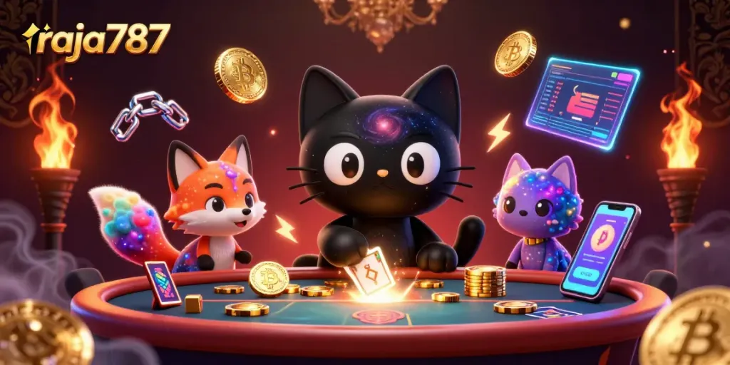 Raja787 menarik para pemain dengan permainan kasino kosmik dan elemen cryptocurrency