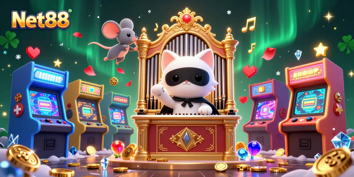 Experience thrilling gameplay at Net88 featuring an enchanting casino scene with unique characters and vibrant game elements.
