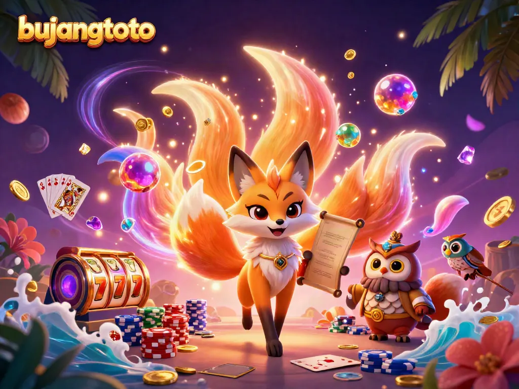 Experience the magic of bujangtoto with vibrant characters and dynamic casino elements.