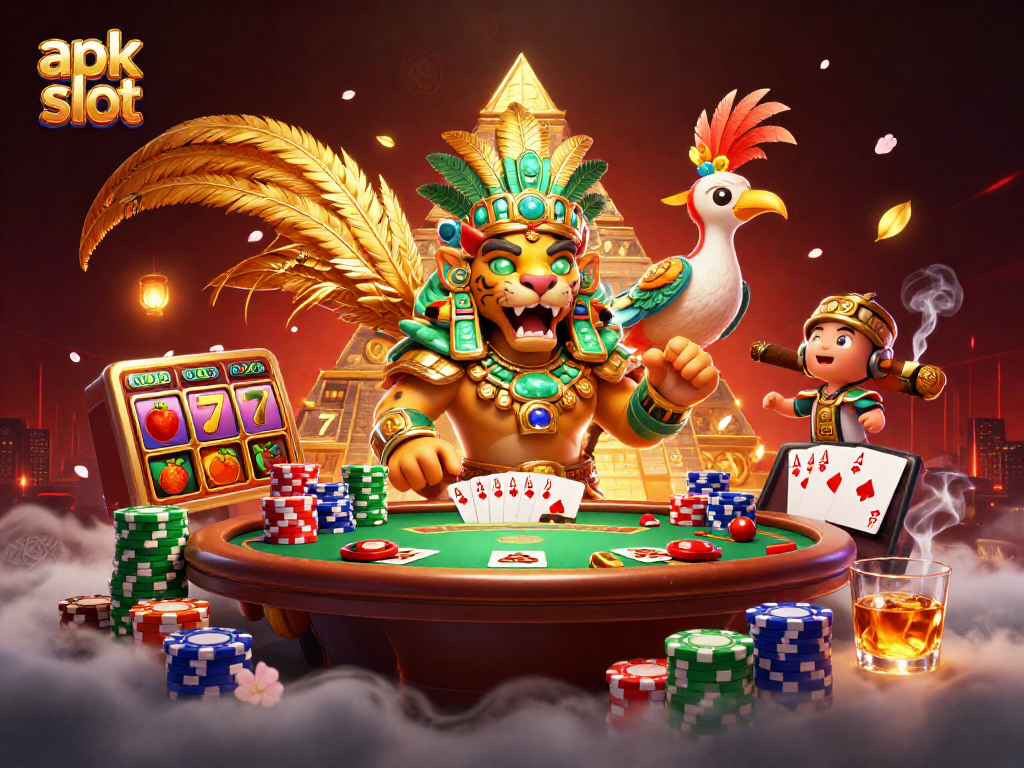Mainkan apk slot dengan grafis 3D yang memukau dan tema kasino menarik.