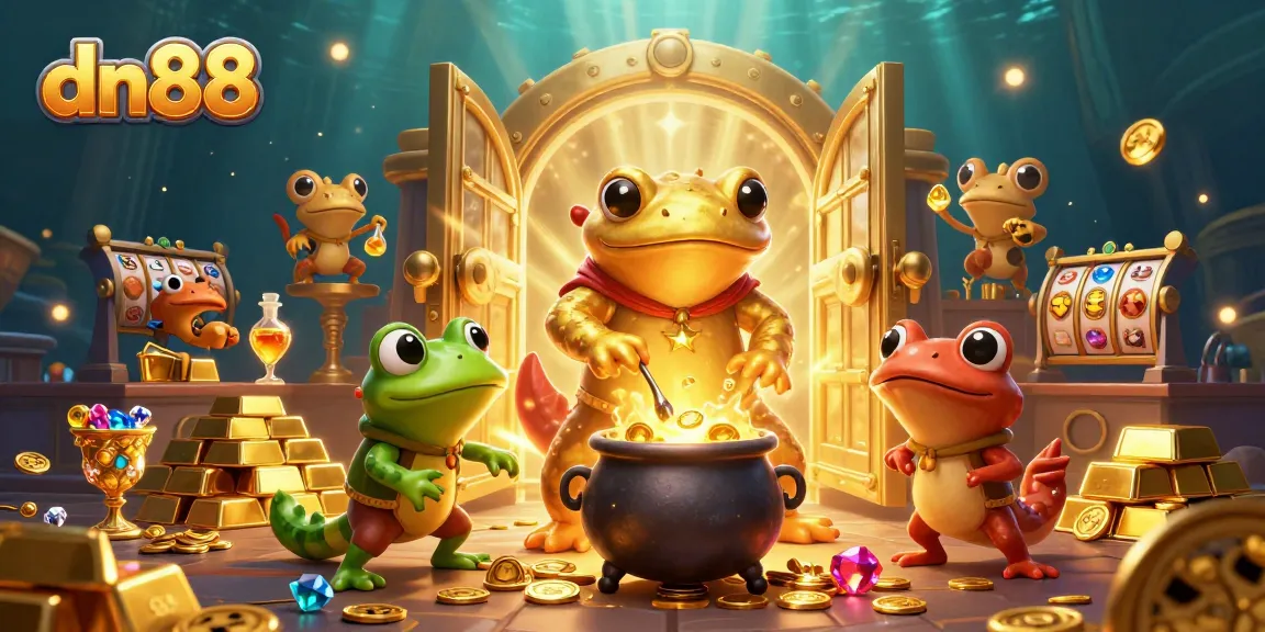Engage in thrilling gameplay at dn88 with a vibrant scene of gold coins and casino elements
