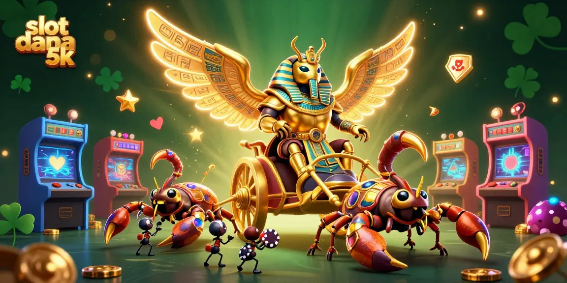 Menangkan jackpot dengan slot dana 5k, desain kasino 3D yang menarik dan penuh warna.