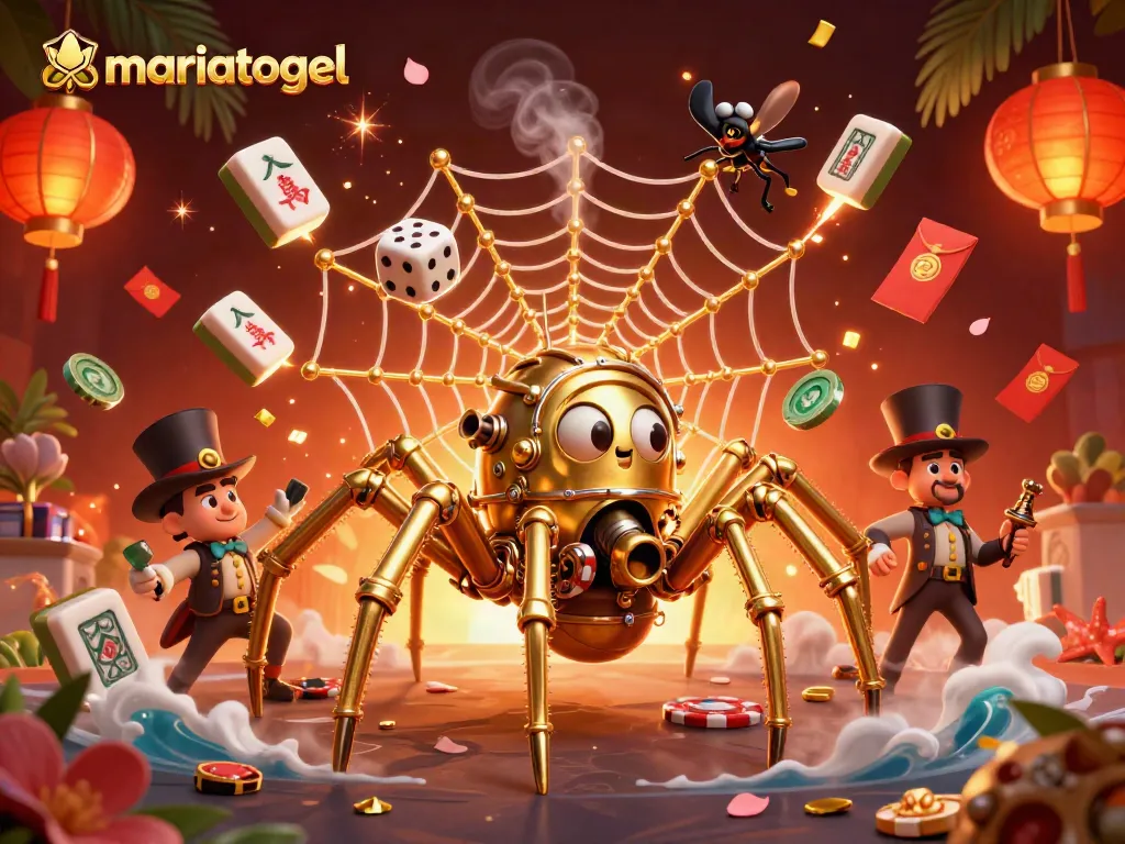 Experience mariatogel's captivating steampunk casino scene with luck-filled visuals.