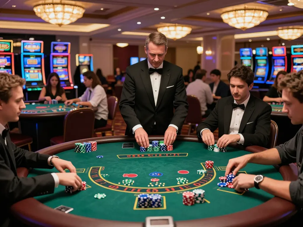 Experience the thrill of blackjack at VWIN's vibrant casino tables filled with energy and excitement