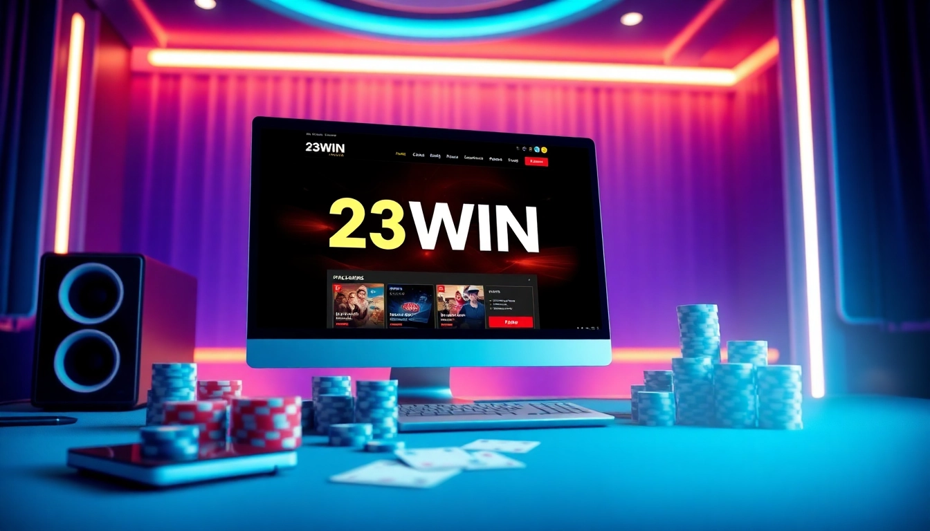 Online casino 23WIN interface showcasing games on https://23win.day/ in a luxurious setting.