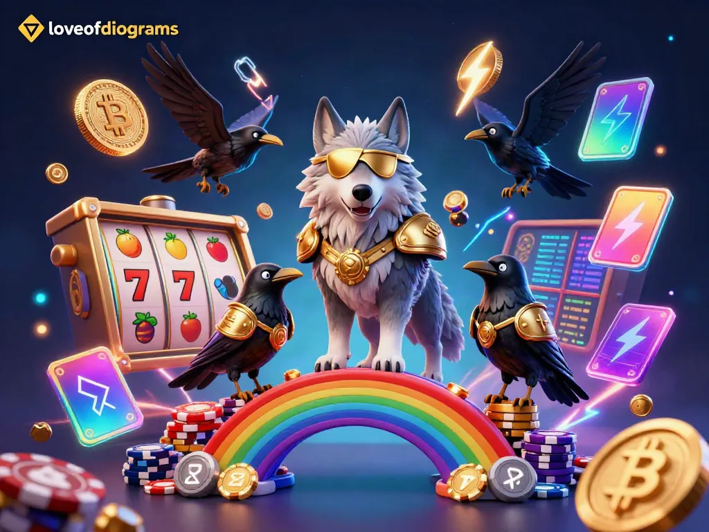 Permainan slot online di loveofdiagrams dengan Odin wolf dan simbol menarik lainnya.