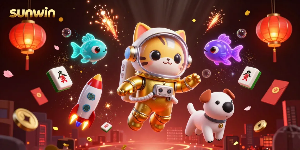Win big with sunwin while exploring a vibrant galaxy filled with floating mahjong tiles and lucky symbols.