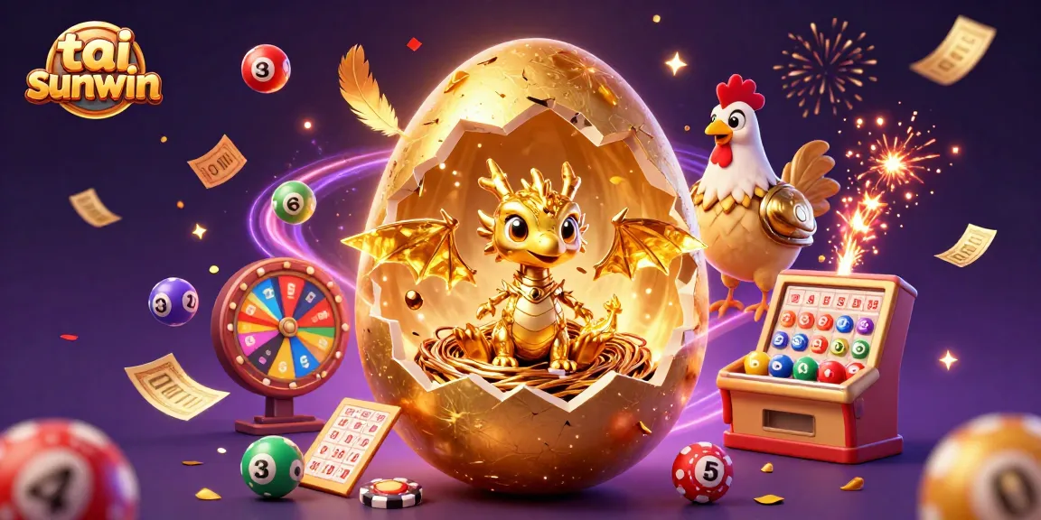 Spin the winning fortune with tai sunwin's dazzling golden dragon and poker chips in vibrant celebration