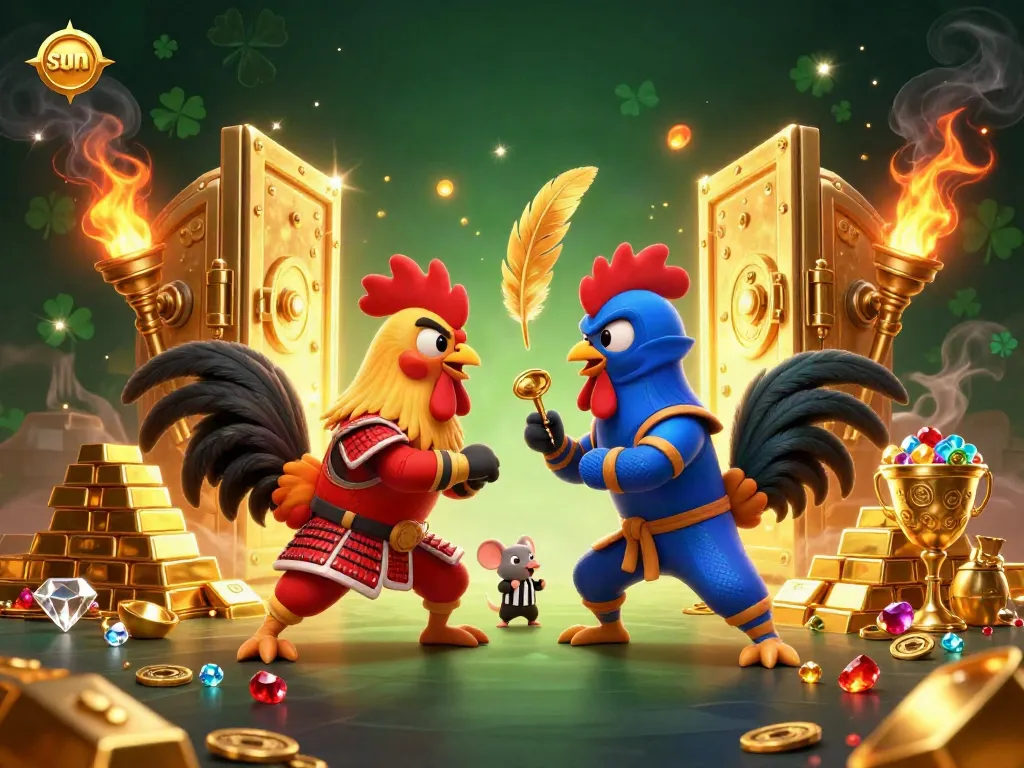 Experience the thrill of sun-themed online casino action with vibrant casino elements and dynamic characters.