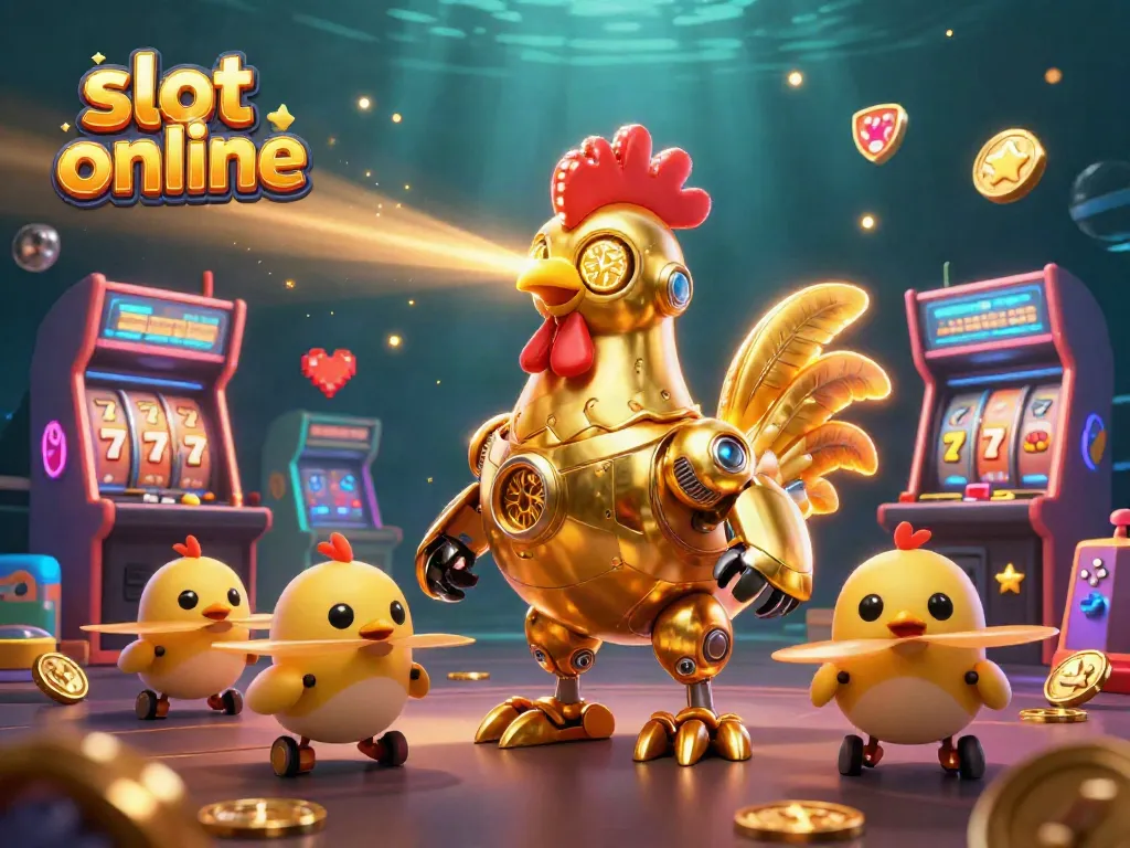 Menangkan slot online dengan kehadiran robot ayam emas futuristik dan permainan mesin slot yang menarik.