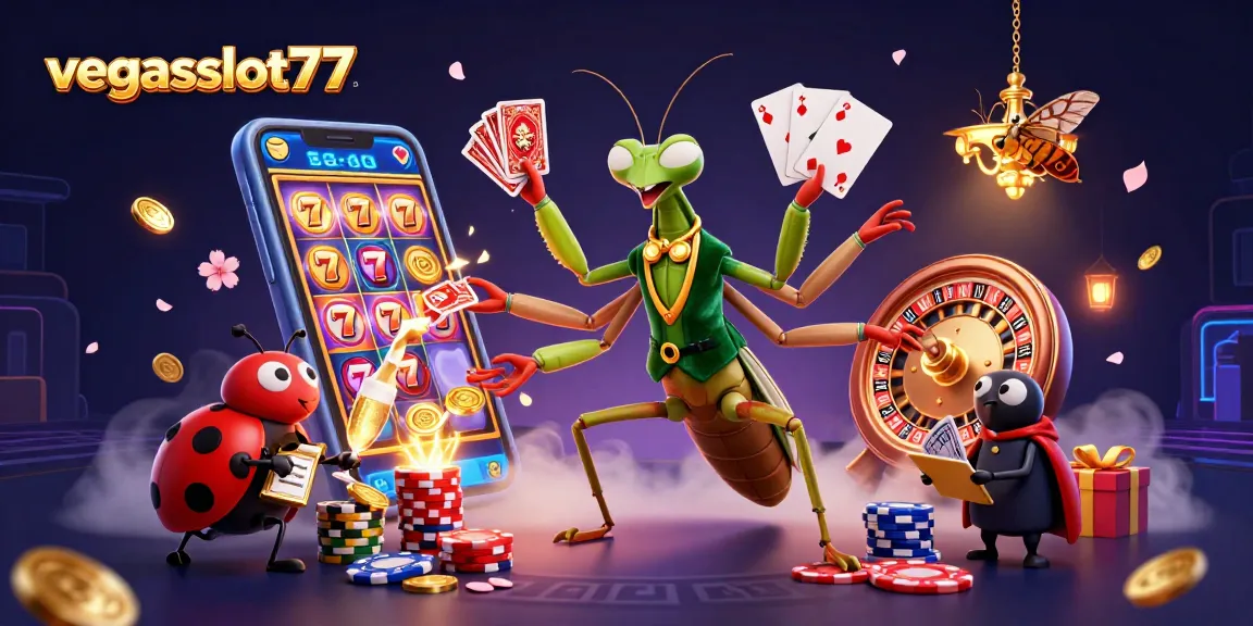 Vegasslot77 mempersembahkan permainan kasino dengan slot yang menggembirakan dan karakter yang unik.