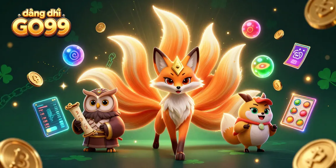 Experience the excitement of đăng ký GO99 with vibrant 3D casino characters and crypto elements.