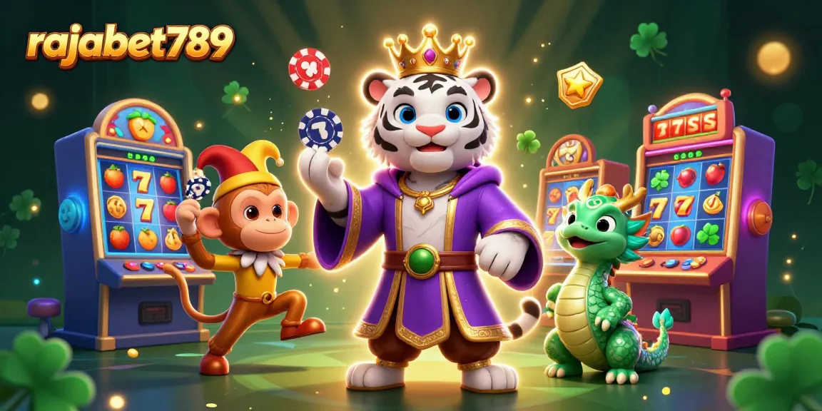 Menangkan permainan slot dengan rajabet789, dimana harimau putih dan monyet emas beraksi menyambut jackpot!