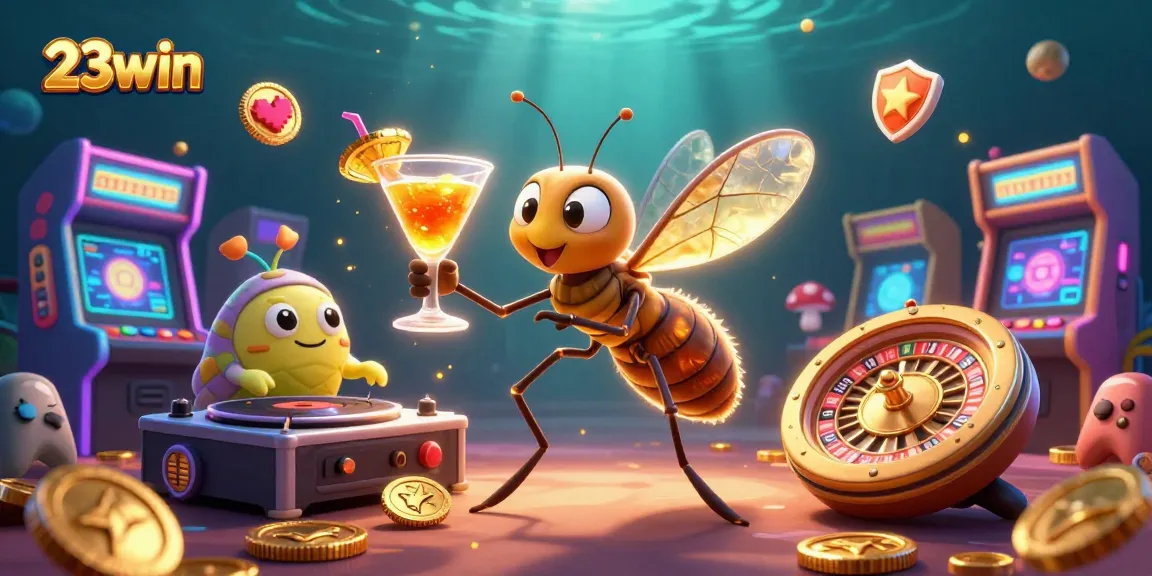 Engage in thrilling gameplay with 23win at a vibrant casino atmosphere featuring unique characters.