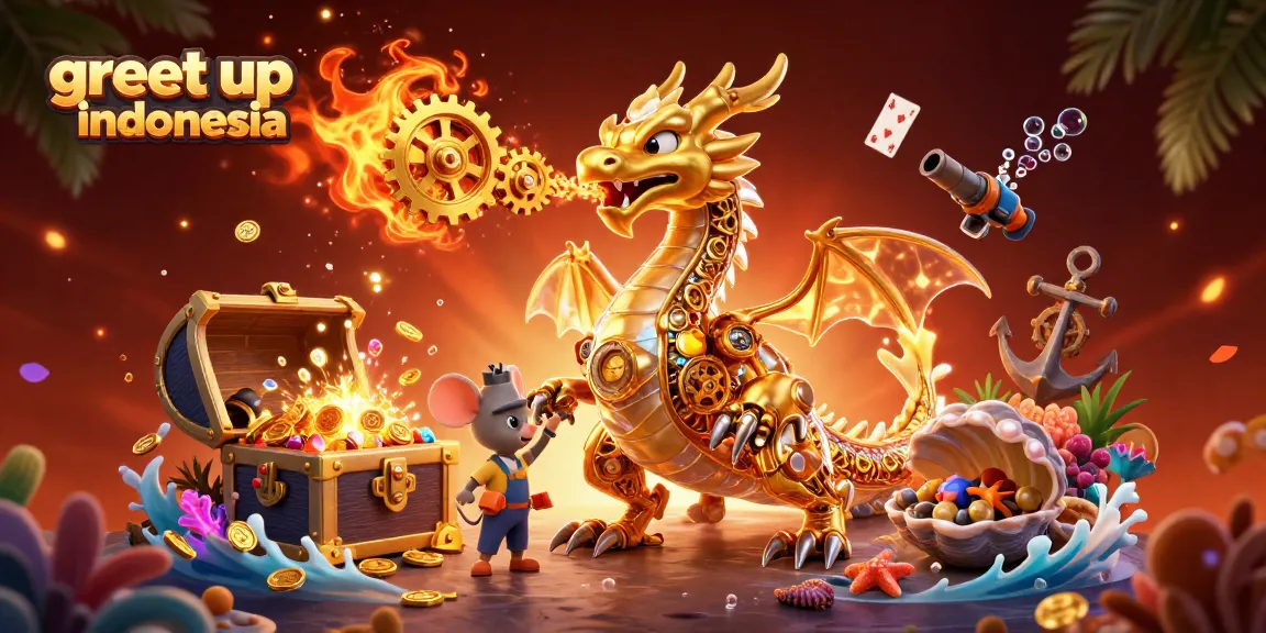Experience thrilling wins with greet up indonesia in this vibrant 3D casino scene.
