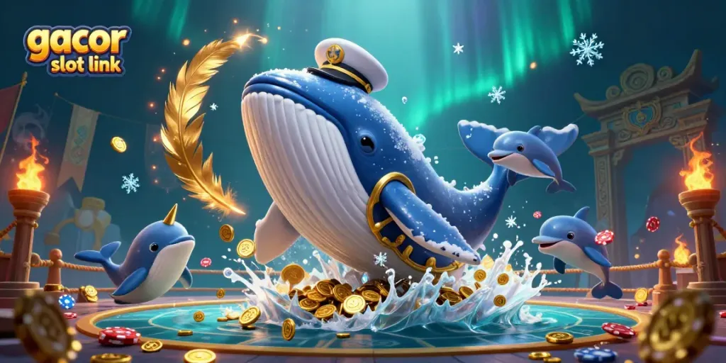 Experience the excitement of gacor slot link in this vibrant 3D casino illustration.