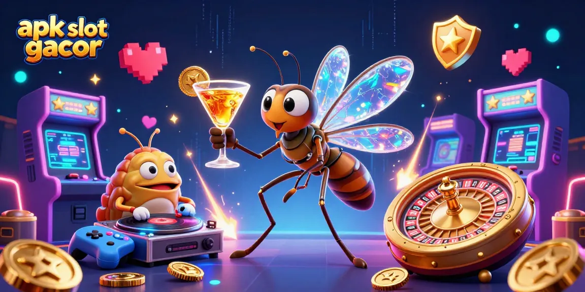Menggunakan apk slot gacor untuk bermain slot dengan tema kasino, ditampilkan dengan elemen permainan yang berwarna-warni.